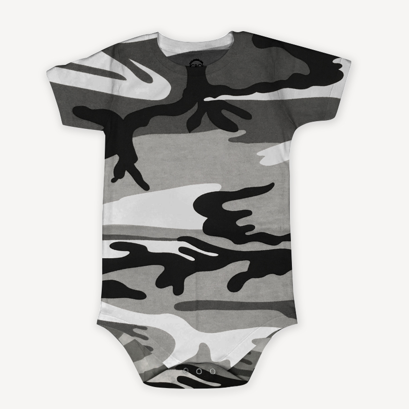 Short Sleeve Crew Neck Bodysuit – Camouflage 2T, 3T, 4T, 5T, 6T, 7, 8-10 -  CBO Baby